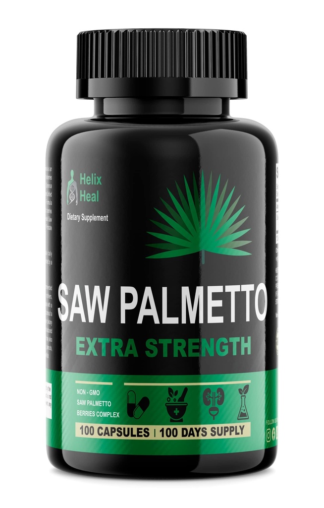 Saw Palmetto for Men - 前列腺健康补充剂 for Men Urinary Health - Natural DHT Blocker,500mg 外强发再生长治疗 - 100 Capsules 3个月供应