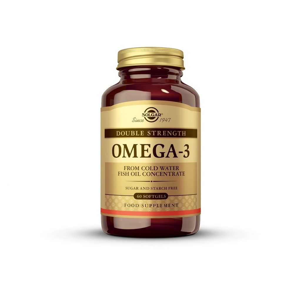 Solgar 双强 Omega 3 700 mg - 60 Softgels - 包括600 mg EPA & DHA - 非 GMO, Gluten Free - 60 services