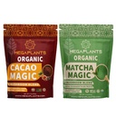 MegaPlants Cacao Magic & Matcha Magic (50 services) QQ 超级食品 5 蘑菇粉混合剂 Focus, Clarity & Energy QQ USDA 有机