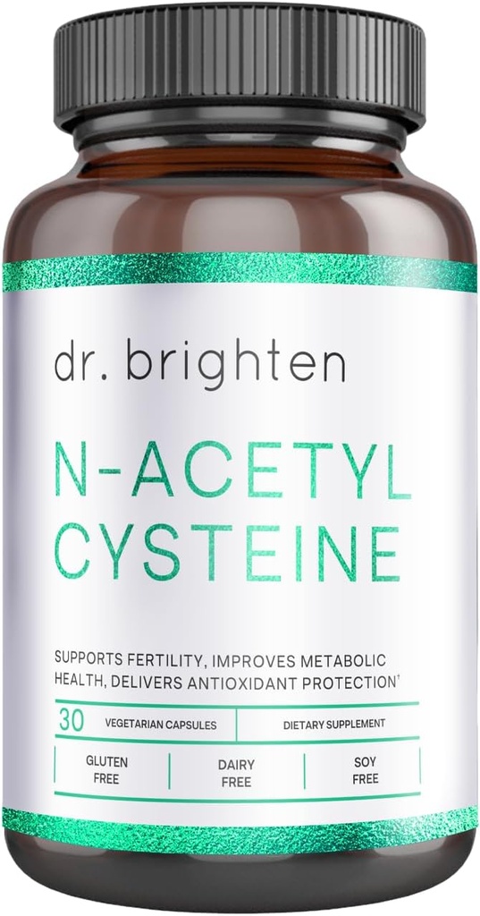 Brighten N-Acetyl-Cysteine博士(美国航天局)——30个最佳解毒、免疫功能和PCOS卡普尔