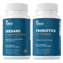 Tobias Oregano博士和Caprylic Acid Blend 和 Probiotics for Women - 支持古特、伊穆内和尿内健康,非GMO