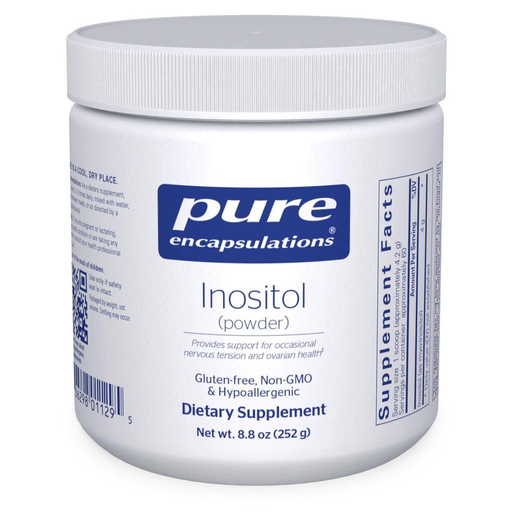 纯封装Inositol(粉末) - 支持能源、神经系统和Ovarian函数的补充* - 与 Myo-Inositol - 8.8 阴性