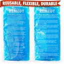 完美补救 2- Pack Gel 冰包用于伤害可重复使用、热和冷包 : 持久、软和灵活、快速救援和复原(蓝色,Reg 2PK)