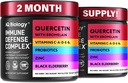 与布洛米莱因的u素- 用于免疫支持的Premium Quercetin Bromelain Capsules * - 布洛米莱因 Quercetin 补编 - 非 GMO Quercetin - 2 pack (120 Capsules)
