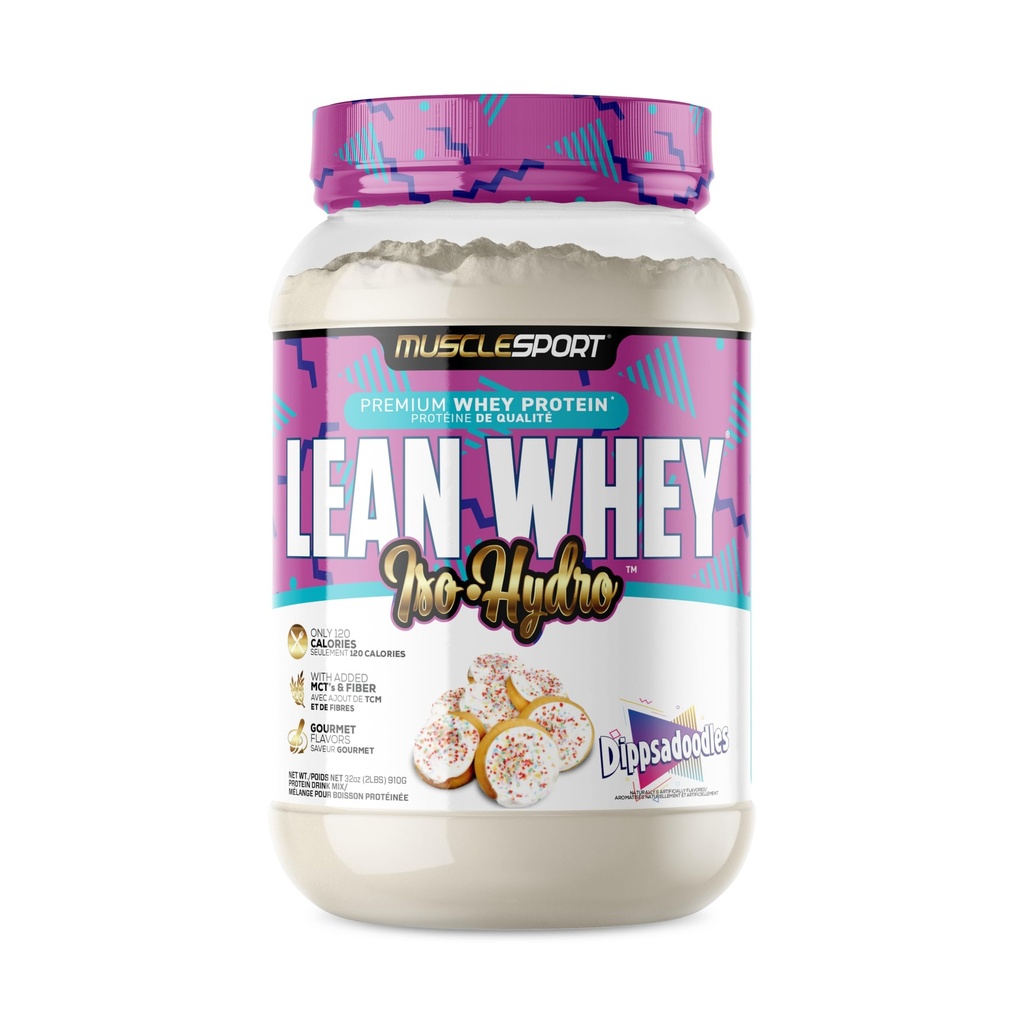 肌肉运动 Lean Whey 革命TM 蛋白质粉 - Whey 蛋白质隔膜 - 低卡路里, 低卡路里, 低脂肪, 不可思议的火焰 - 25g 蛋白质/ Scoop( 2lb, Dippsadoods)