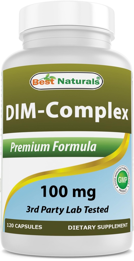 Best Naturals DIM 补编 100 mg 120 Capsules, 雌激素代谢和平衡DIM, 更年期, 体型建筑, PCOS 和激素Acne