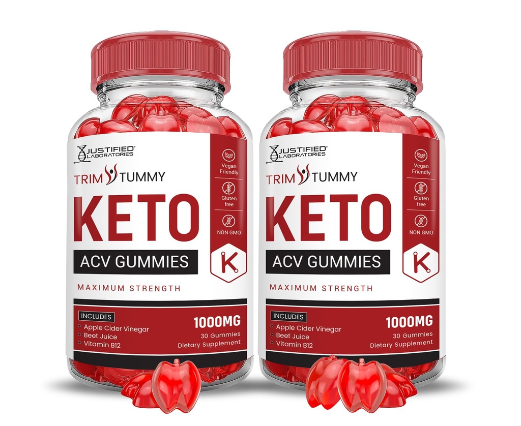 合理实验室(2 Pack Trim Tummy Keto ACV Apple 苹果苹果苹果醋 配以石榴甜菜汁 配以B12 Vegan Non GMO 120 Gummys配以