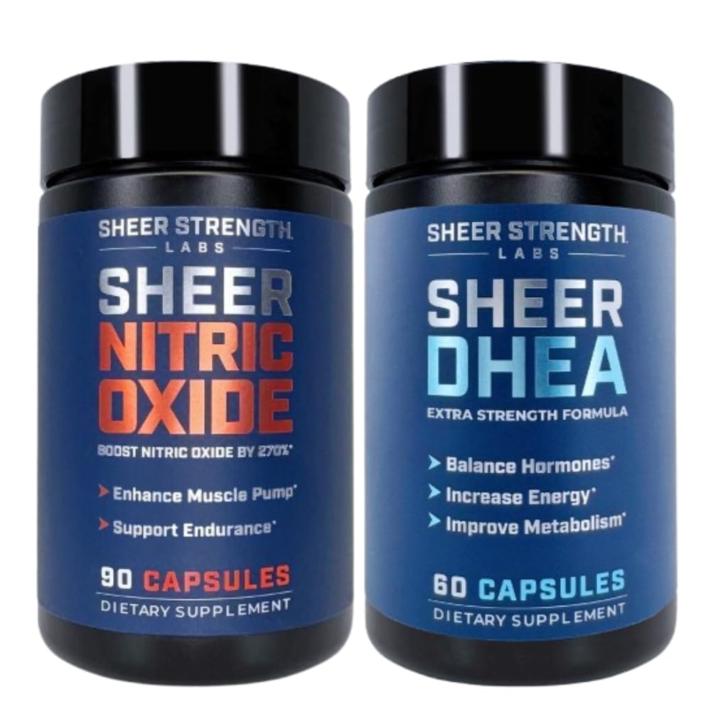 Sheer 强力实验室 Nicric Oxide + DHEA 100mg - Nicric Oxide 补充 - 男子最佳Nicric Oxide 补充 男子DHEA 100mg
