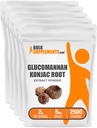 Bulk Assupports.com Glucomannan Powder - 来自Konjac 根提取粉,Glucomannan Suppers - Gluten Free,每服务2g,1kg (pack of 5) (11磅)