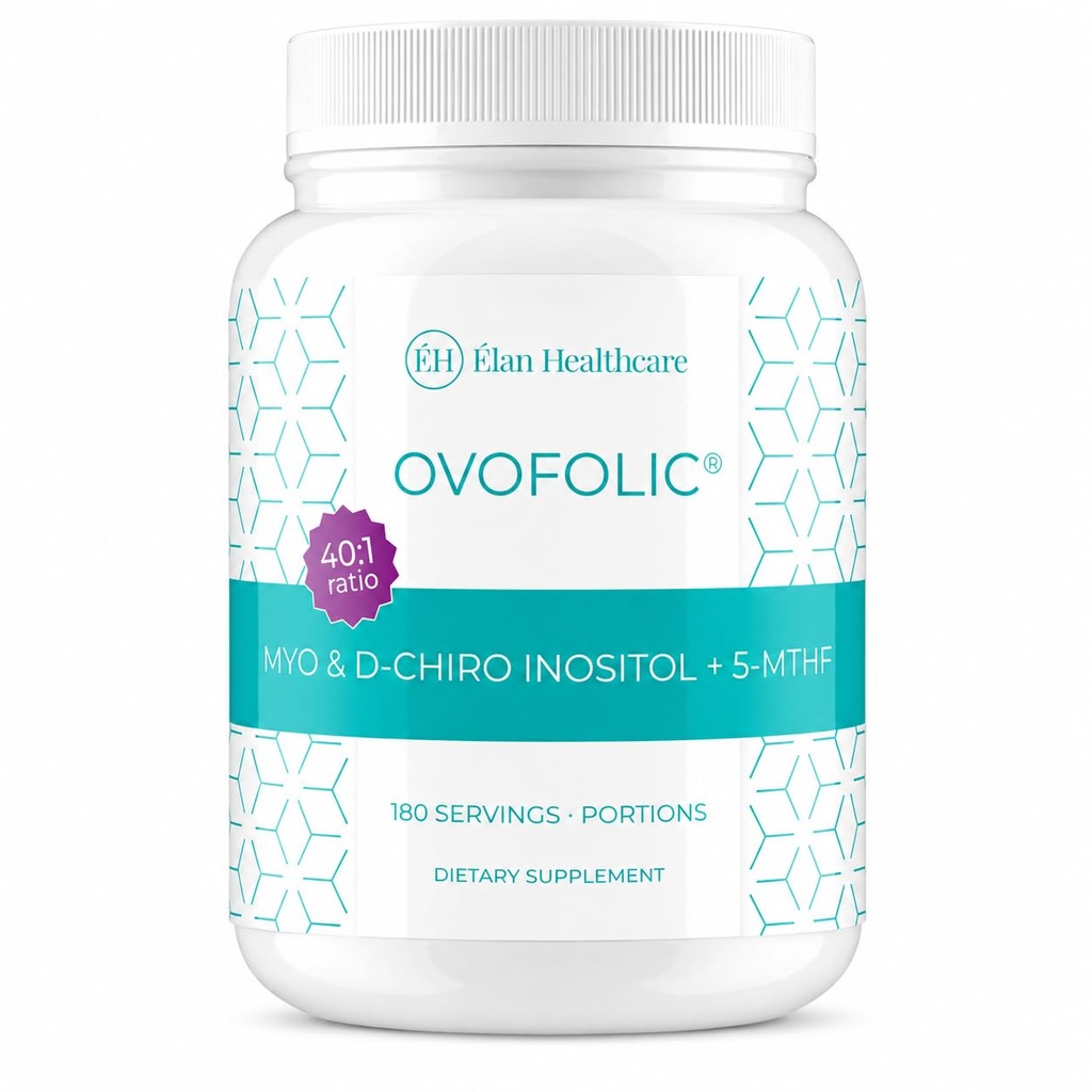 伊诺西托尔补充剂 - Myo-Inositol and D-Chiro Inositool Plus Active Folate - 理想 40:1 比率 - 荷尔蒙平衡剂(180 services, 387g Jar)