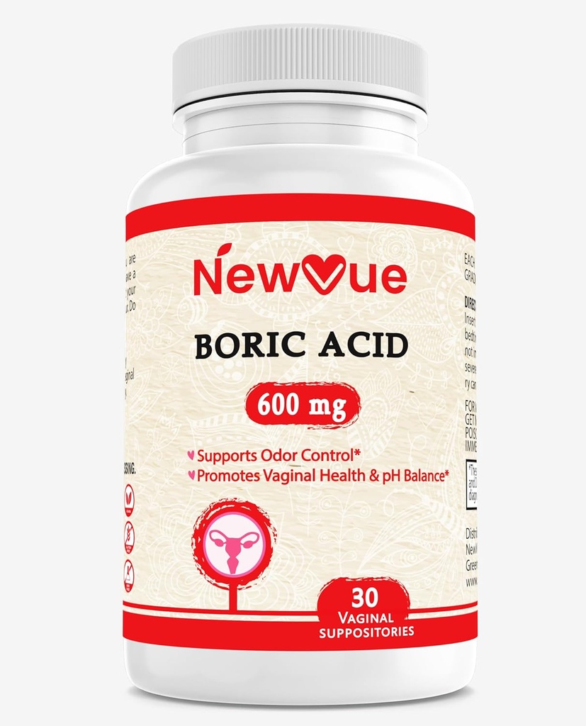 Boric Acid 阴道套件 -- -- 美国100%纯制 -- -- 亲密健康支助(30个计数)