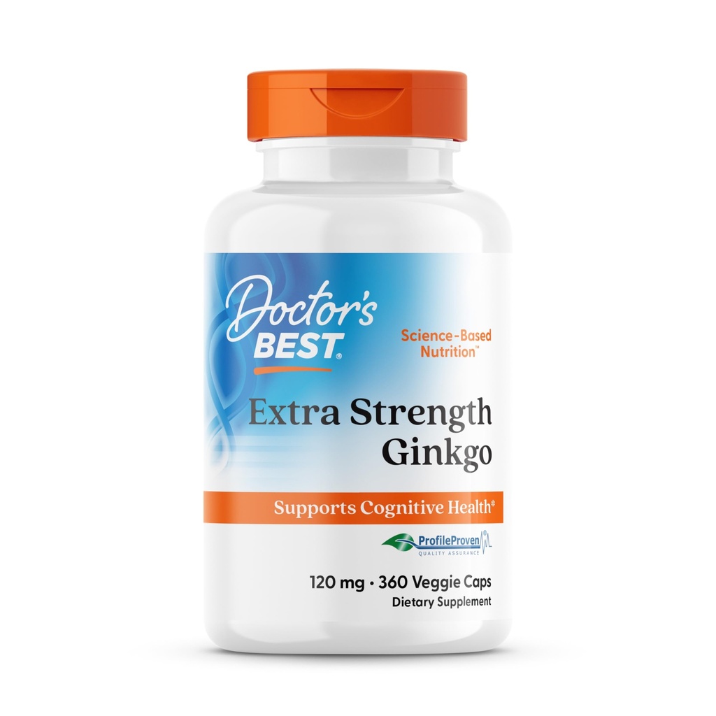 医生最佳外力Ginkgo,Non-GMO,Vegan,Gluten Free,Soy Free,促进精神功能和记忆,120 mg,360 Counter (Pack of 1)