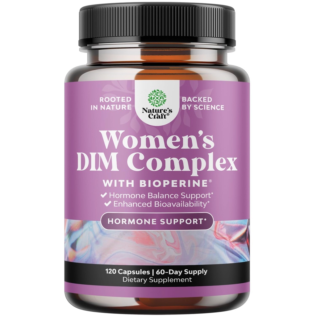Natures Conft Potent DIM 妇女补充剂 -- -- 配有DIM和黑椒更年期支助和PMS救济的Hormone 平衡 -- -- 每服一次更年期补充剂