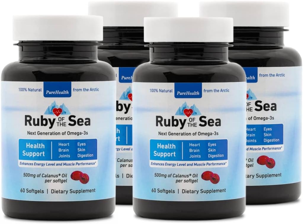 海洋石油补充剂 -- -- 所有天然卡拉努斯油、Astaxanthin、Omega-3和脂肪酸 -- -- 心脏和脑健康营养补充剂 -- -- 4包