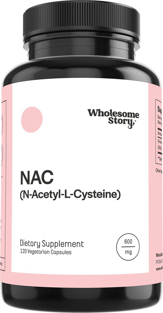 健康故事 NAC 补充 N 乙酰Cysteine 600 mg → 肝脏,肺脏和生育支持 → 120 Capsules → 120 服务供应