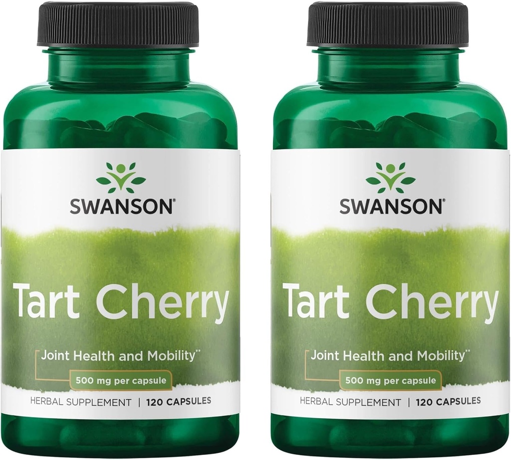 Swanson Tart Cherry 500 mg 120 caps (2 Pack) (英语).
