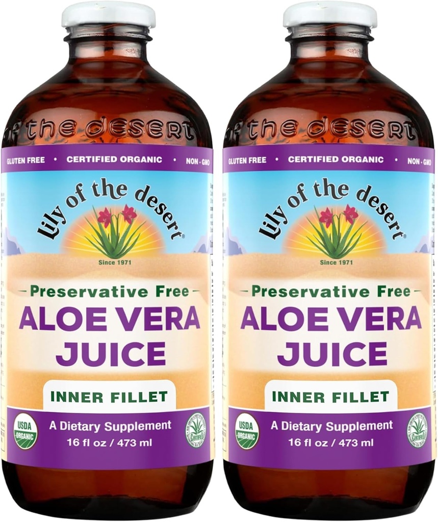 沙漠有机体的Lily Aloe Vera Juice, Inner Fillet, 16 Fluid Ounce (Pack of 2) 互联网档案馆的存檔,存档日期2014-07-21., 互联网档案馆的存檔,存档日期2014-09-22.,.
