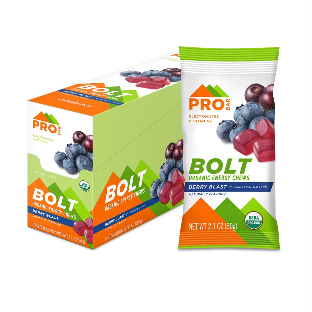 PROBAR - BOLT有机能源 厨师、Berry blast、非GMO、无葡萄糖、USDA认证的有机、健康、自然能源、含有维生素B和C的快速燃料