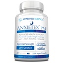 获批准的科学 Anxietex 夜 - 容易担心和不满意,睡眠井 - Valerian, Passion Flower, Chamomile - 30 Capsules - Vegan 补编 - 美国制造