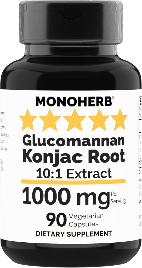 MONOHERB Amorphophallus konjac Radix 提取 Glucomannan 1000毫克 - 90 蔬菜卡普尔