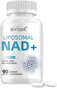 NAD 配有 Liposomal Resveratrol – 900mg NAD 配有 Quercetin 生理学促进能源,聚焦与健康老化的助推器 – 对成年人的细胞支持 30+ – 80 Capsules, 40天供应