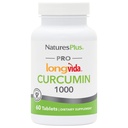 Natures Plus Pro Longvida Curcumin 1000毫克 - 60毫克 - 促进健康自由激进保护 - 非GMO, Vegan & Gluten Free - 60 服务