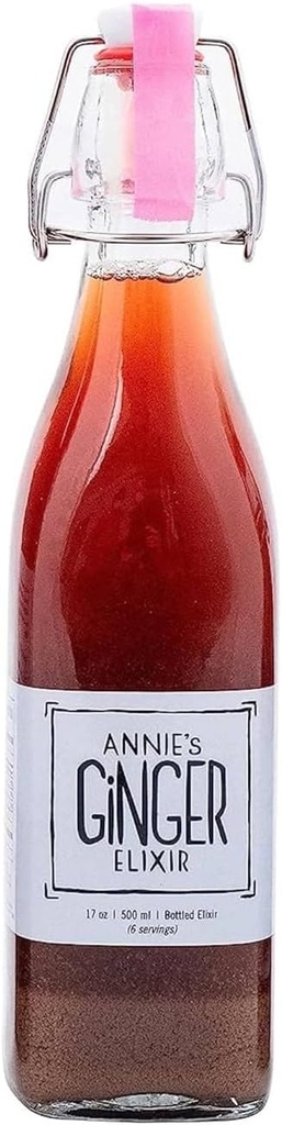 Annie的Ginger Elixir, 17oz 1-Pack, 纯天然有机通心粉的Ginger Shot, 消化性清洁靴子 Immune Defense, Daily Gut Health and Wellness, 非GMO饮料