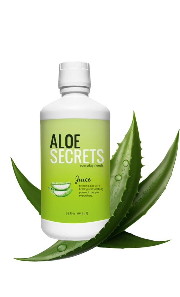 ALOE SECRETS Aloe Vera Juice - Revitalize Your Wellness - Unflavored, 32oz - Enhance Digestion, Nourish Skin, Hydrate - Bonus: E-Book Included
