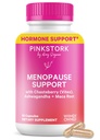 Pink Stork Menopause 支持妇女 -- -- 热闪、泥、睡眠、体重、科尔蒂索尔和激素平衡 -- -- Vegan、无雌激素的Perimenopause救济 -- -- Ashwagandha、Maca -- -- 60卡普尔