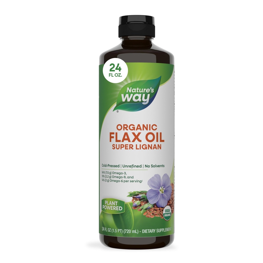 (原始内容存档于2018-07-21) (英语). Nature's Way Organic Flax Oil Super Lignan, Cold-President, and Unrefined, 24 Fl Oz.