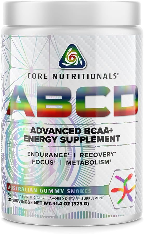 核心营养素 白金 ABCD 高级 BCAA 能源补充剂,改善耐力、恢复和聚焦 30 服务(澳大利亚古米蛇)