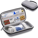 手提式Nebulier旅行案例、儿童与成人手提式Athma机器的Inhaler案例、医疗用品组织者、Cord电子组织者案例、充电器(格雷)
