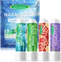 4PCS 鼻棒,鼻吸虫棒,鼻吸虫棒,用于Sinus Relief & Vertigo Relief,Aromathery Inhaler 用基本油+Menthol(Mint,Wintermint,热带,Lavender)制造的鼻吸虫棒