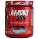 iSatori 氨基-GRO BCAA 粉末、带Glutamine的分链氨基酸、用于肌肉生长和工作后恢复的电解质粉末和生物-GRO生物活性百合剂、蓝褐色雪锥(30枚)