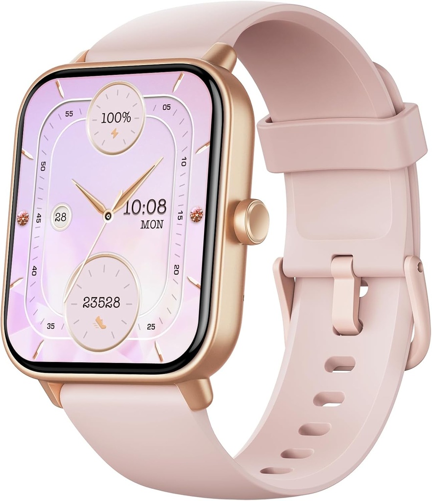 Fitpolo Smart Watch for Women, 1.8"触摸屏 适配追踪器蓝牙呼叫Alexa SpO2 心率监视器 Sleep Calore Step 抗水活动追踪器和Android iPhone的智能监视器