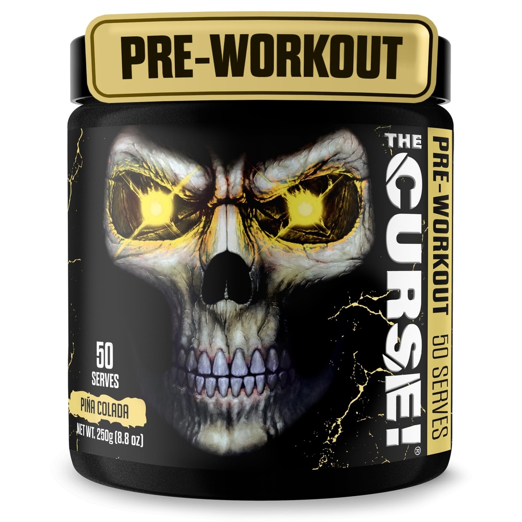 JNX SPORTS The Curse! Pina Colada Pre Workout Powder with Creatine – Extreme Energy Preworkout for Men & Women – 50 Servings – L Citrulline, Beta Alanine & Caffeine for Pump, Strength & Focus