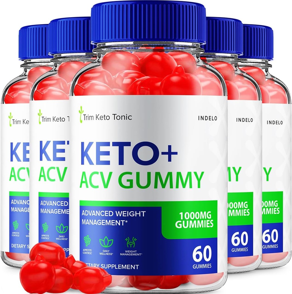 (5 Pack) Trim Keto Tonic Keto ACV Gummys, Trim Keto Gummys 重量管理补编, Trim Keto Tonic Reviews with Apple Cider Vinegar, Trim Keto Tonic 高级ACV Gummys, B12 (300 Gummys)