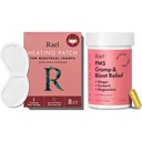 Rael Bundle - PMS妇女补编(28 Capsules)和草药加热补丁(Large,8 Counter)