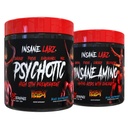 Insane Labz Hellboy Bundle, 精神病Hellboy PreWorkout 和 Insane Amino BCAA, 增加肌肉质量、力量、焦点和恢复时间, 蓝莓
