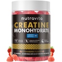 NSF认证Creatine Gummy - Creatine Monohydrate Gummys for Men and Women 5g of Creatine Monohydrate 单水合物(每服一次) - 无糖,Vegan,草莓Flavor,120 Counter