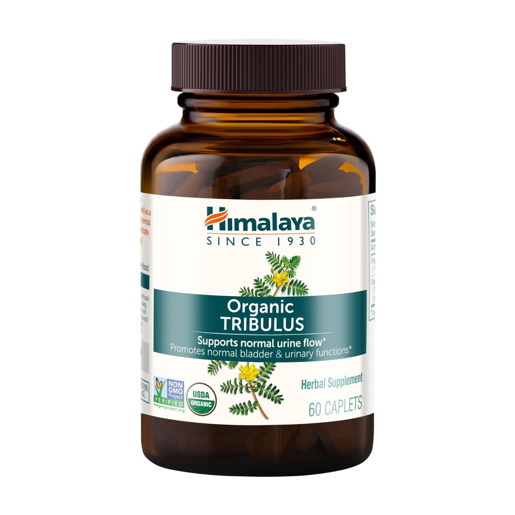 Himalaya Organization Tribulus Terrestris -- -- 草药补充剂,用于控制Bladder、雄性耐力、前列腺和利比多支持 -- -- Vegan、N-GMO、Gluten Free,688 mg、60卡普