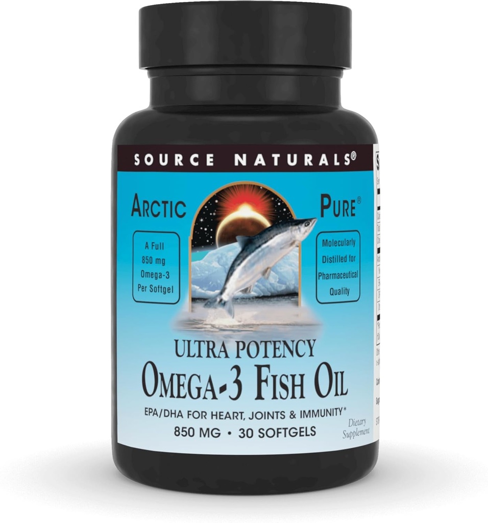 来源 北极自然 Pure Ultra Potency 850 mg Omega-3 鱼油 - 30软胶