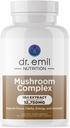 DR. EMIL NUTION 10 精神清晰、焦点和免疫支持的蘑菇补充剂 -- -- 功能性蘑菇 Nootropic 补充剂,配有Lions Mane Extract, Cordyceps, Turkey Tail & More