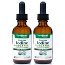 LIQUIDHEALTH USDA 有机纳辛碘液滴,甲状腺与免疫支持纯碘补充剂,能源补充剂 - 在美国制造,Vegan,无色,无味丁丁(2包)