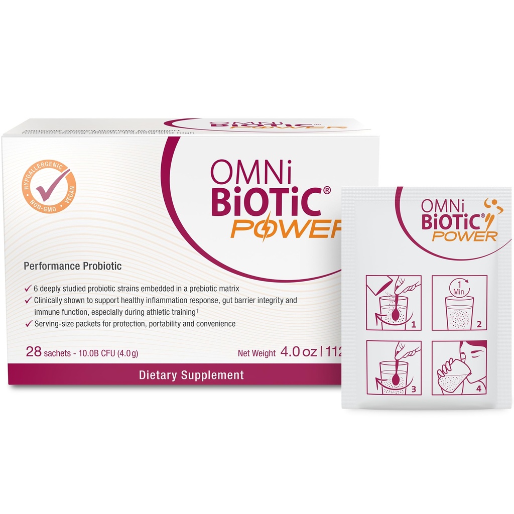 Power High Performance Daily Probiotic Supplement - 配有活泼生活方式镁的Probiotic Powder - 支持Gut Health,肌肉复苏和能源 - Vegan, Non-GMO(30名服务员)