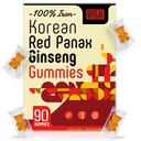 韩国红Panax Ginseng 补充Gummys - 女性和男性的铁辅料 - 含维生素C,B6,B12,钾和镁的铁辅料 Vegan - 90 Counter