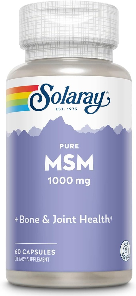 SOLARAY 纯MSM卡普勒,1000毫克,60个计数