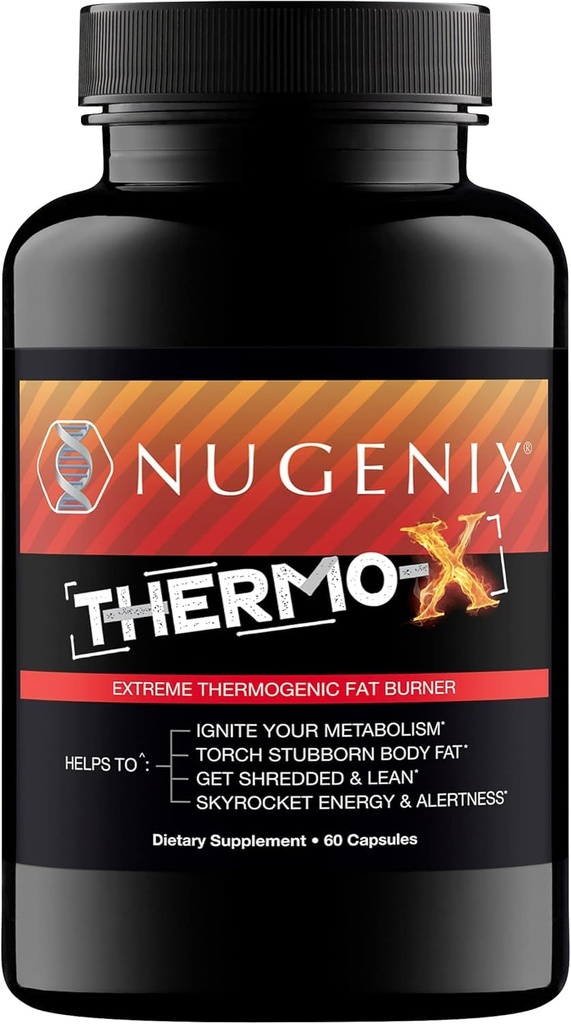 Nugenix Thermo-X:男性热致性脂肪燃烧器补充剂,极端代谢加速器,60计