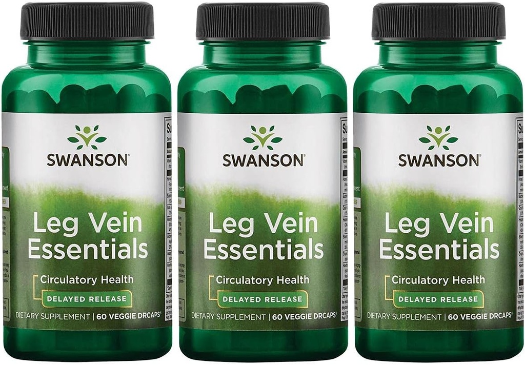 Swanson Leg Vein 基本原理 - 延迟释放 - 60 Veg Capsules (3 Pack)