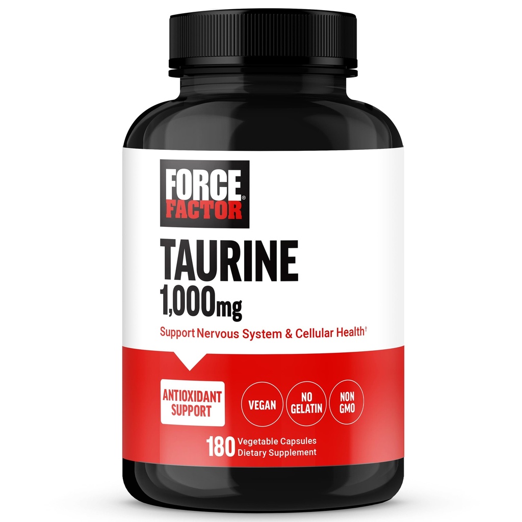 FORCE FACTOR 陶林补充剂,陶林500mg Capsules 抗氧化剂补充剂,支持神经系统和细胞健康,Vegan, No Gelatin, Non-GMO, 180 蔬菜罐头